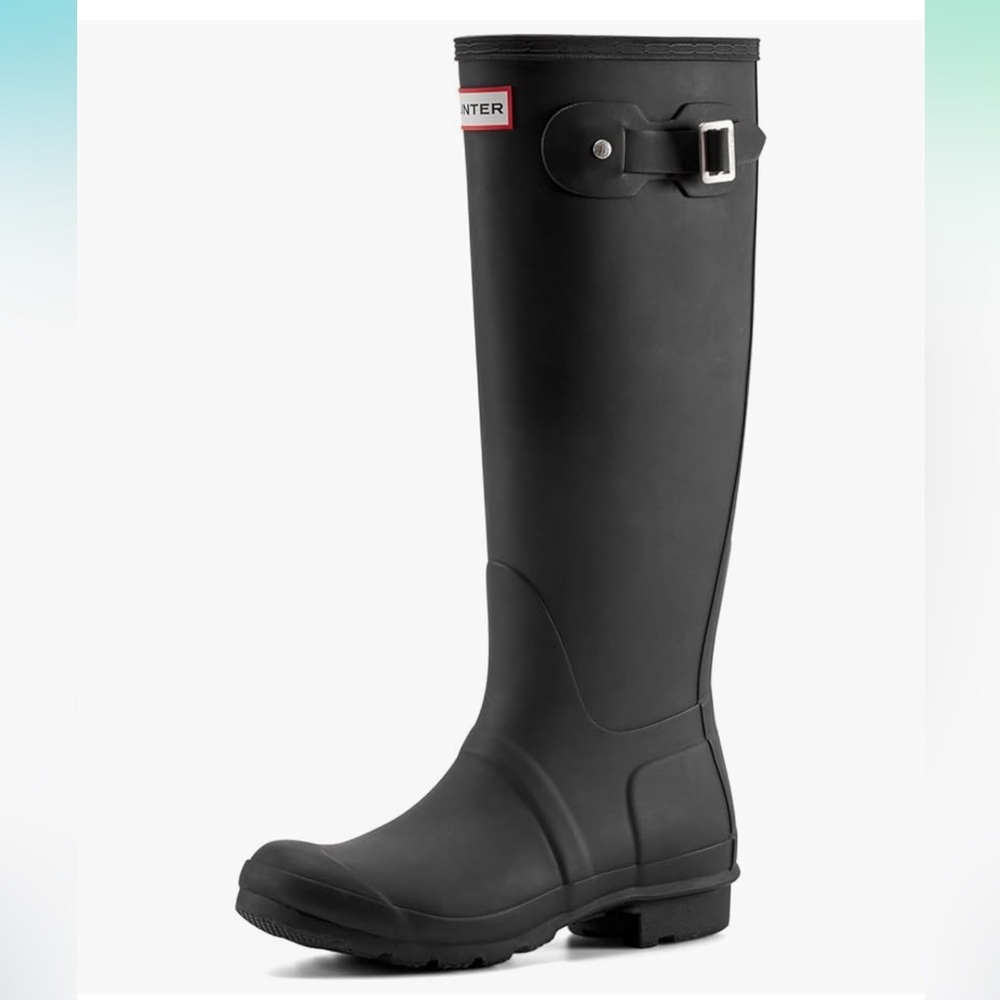 Hunter Black Tall Rain Boots